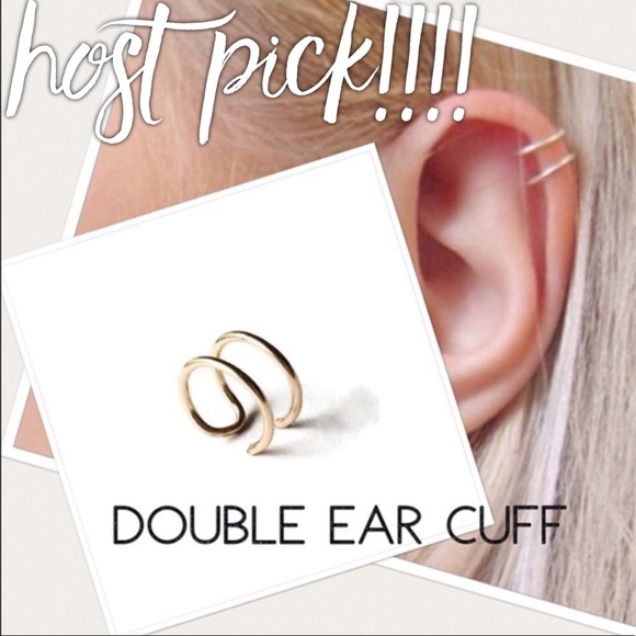 Double ear cuff Fake cartilage clip on earring - Picture 2 of 9